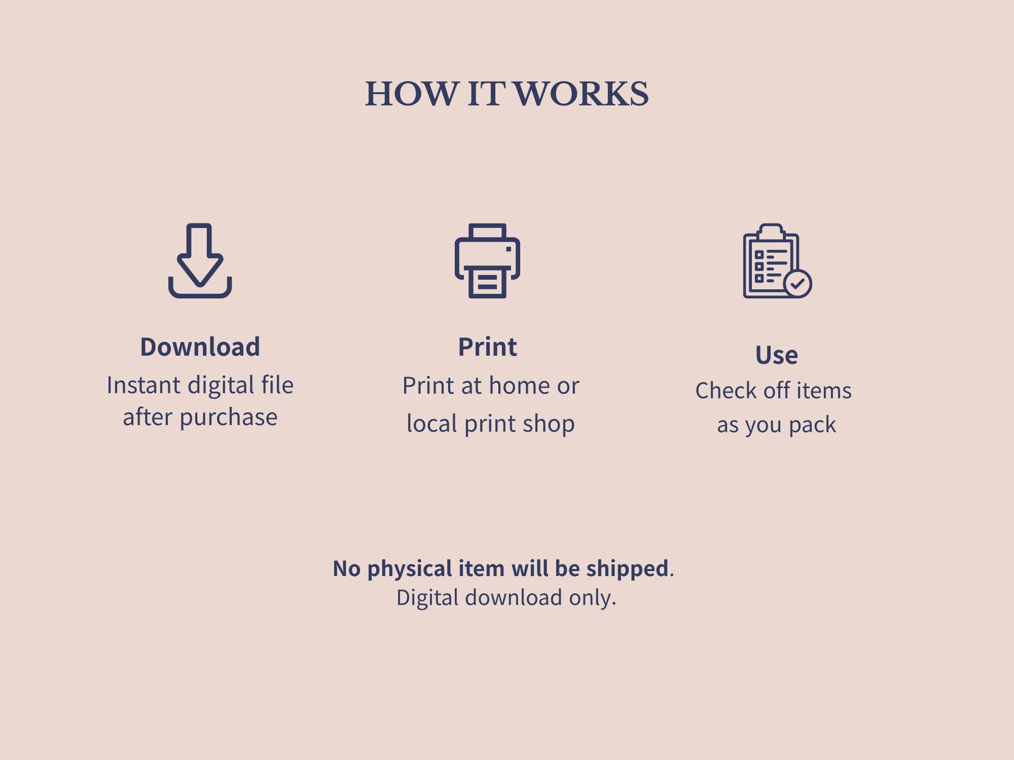 Travel Packing List Printable PDF | Vacation Checklist | Travel Planner ...