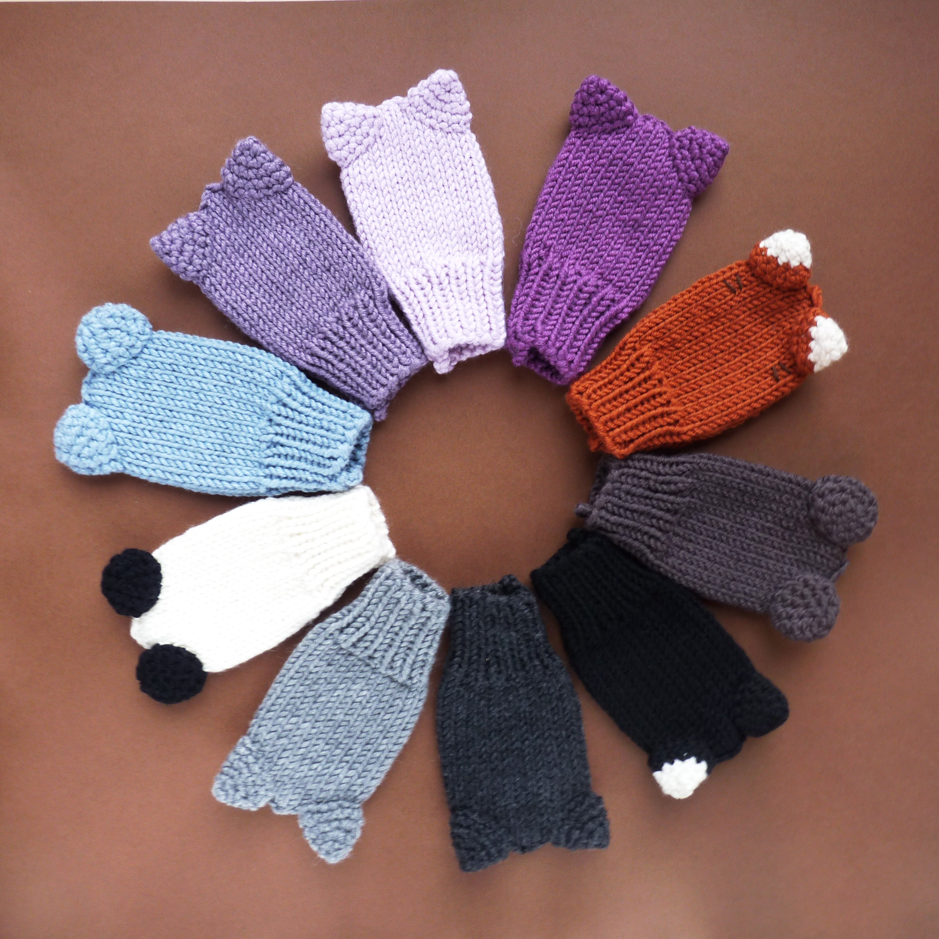 PATTERN Baby Animal Mittens Knit Your Own Easy Pattern Etsy UK