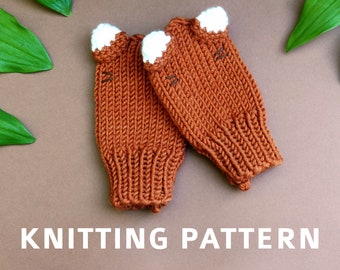 PATTERN! Baby Animal Mittens, knit your own! Easy pattern, knitting and crochet.