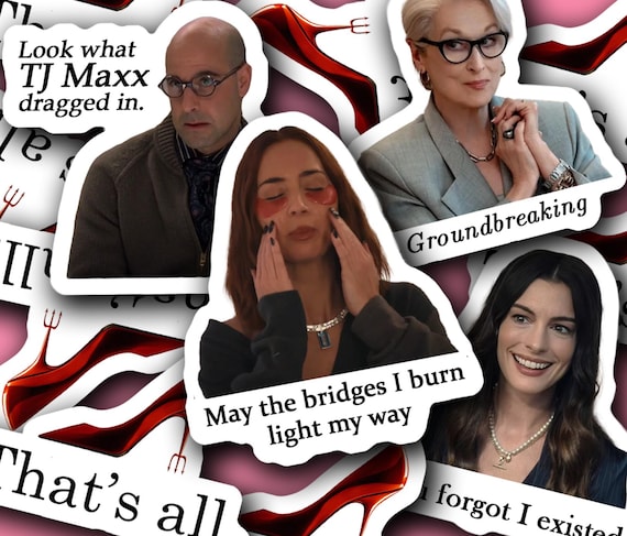The Devil Wears Prada 2 A5 Sticker Sheet (Miranda Priestly, Andy Sachs, Emily, Nigel)