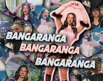 Hoja de pegatinas A5 de Dara Bangaranga (ganadora de Eurovisión 2026 Bulgaria, canción Bangaranga)