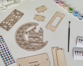 ISLAMIC ART: Moon Mosque LED Lantern | Ramadan Craft Kit