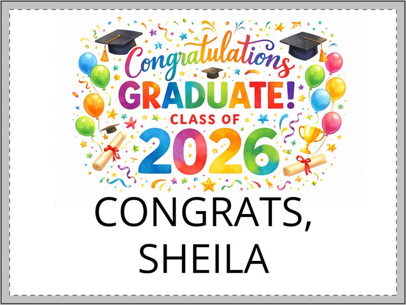 Class of 2026 Graduation Yard Sign | Congratulations Graduate - Etsy