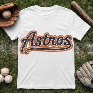Astros Distressed Retro Navy Orange Script 300 DPI PNG Clipart