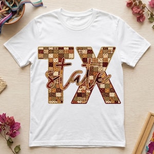 TX State Fall Pumpkin Patchwork Glitter 300 DPI PNG Clipart