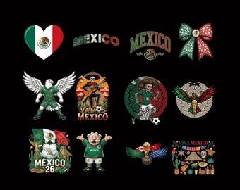 Patriotic Mexico Soccer Bundle PNG - el Tri Fan Pride Clipart Pack