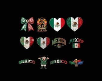 Mexico Soccer PNG Bundle 2026, El Tri Aguila Tricolor Clipart, Mexican Football DTF Transfer Pack, Eagle Flag Digital Download