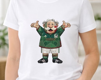 Mexico Patchwork Mascot PNG, World Cup 2026 Abuelo Soccer Fan Art, Kids DTF