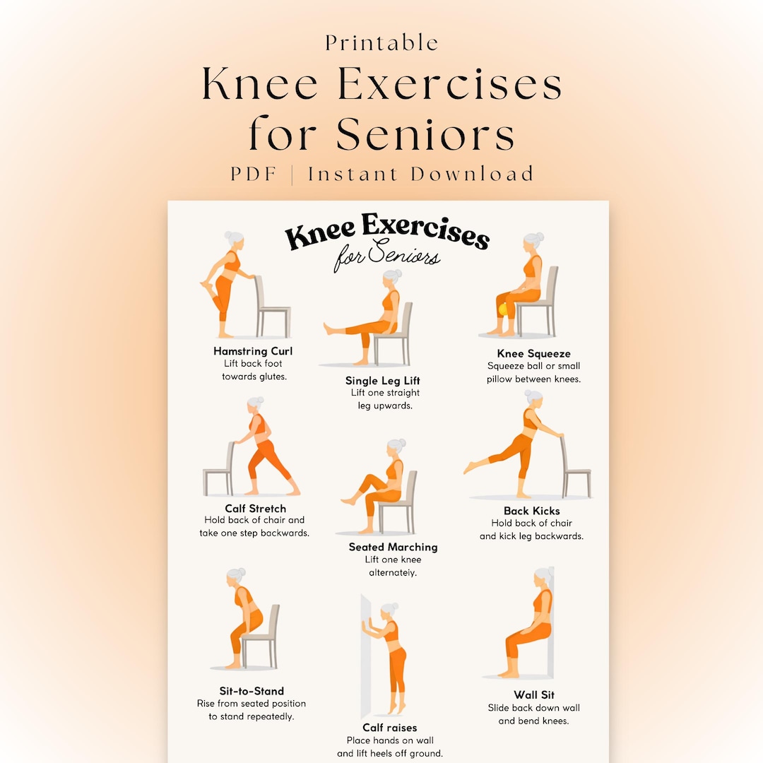 Knee Exercises for Seniors | Chair Yoga Routine | Senior Fitness | Leg ...