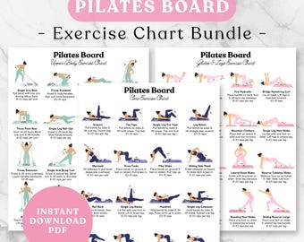 Pilates-Board-Übungsplan-Paket | Pilates-Board-Übungen für Oberkörper, Rumpf, Gesäß und Beine | Ganzkörper-Pilates-Reformer-Workout (PDF)