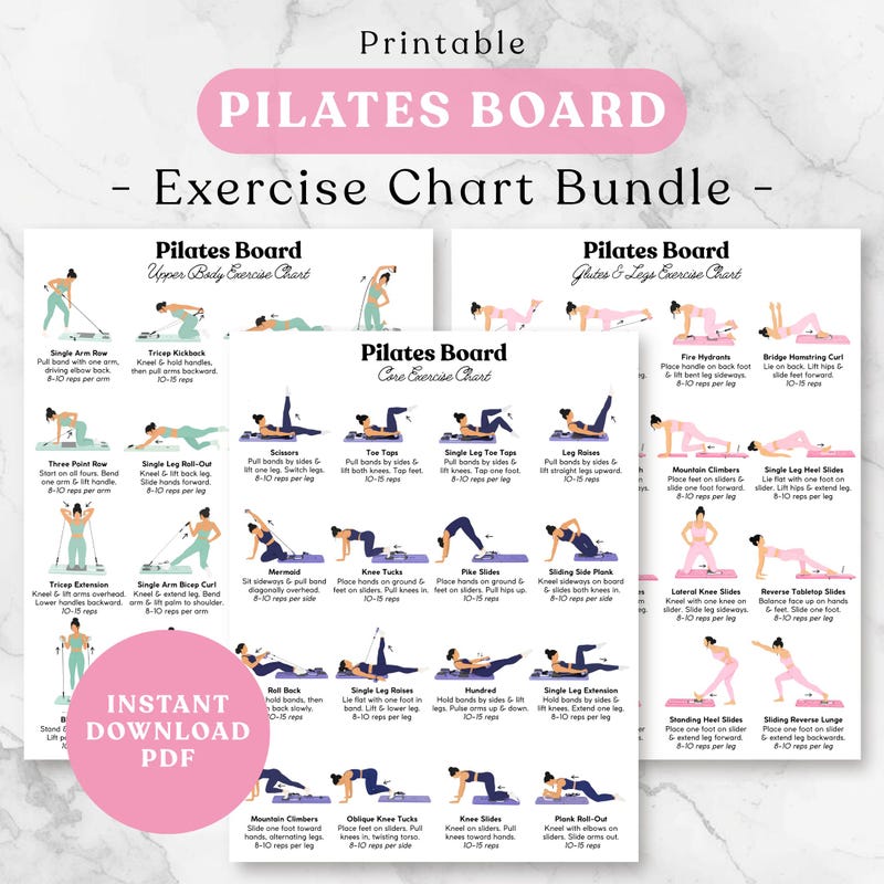 Leg Workout Plan.pdf Reformer Board Workouts - Etsy UK