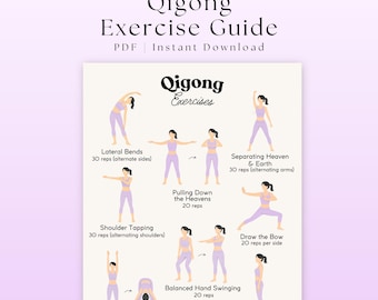 Qigong | Printable Exercise Routine | Ancient Chinese Mind-Body Practice | TCM | Qigong Exercises | Mobility Routine | Instant Download PDF
