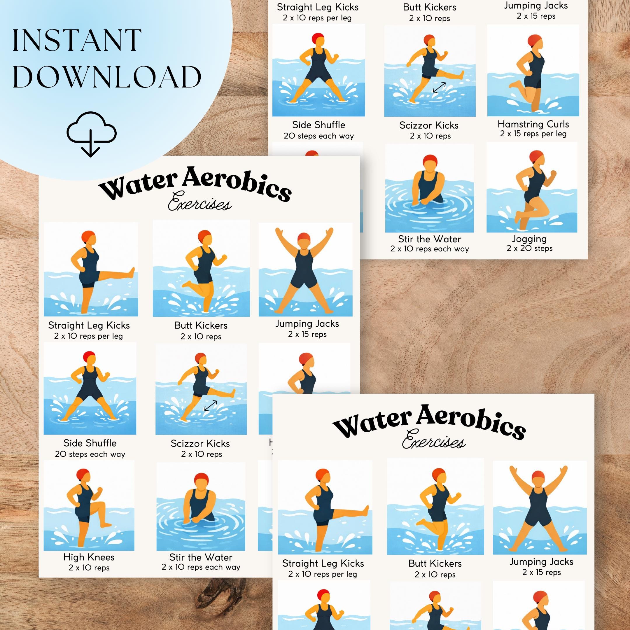 Water Aerobics Class Ideas | Group Water Exercise PDF | Aquatic Fitness ...