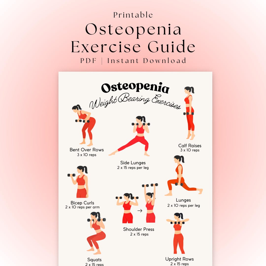 Weight Bearing Exercises for Osteopenia | Home Workout Program for Bone ...
