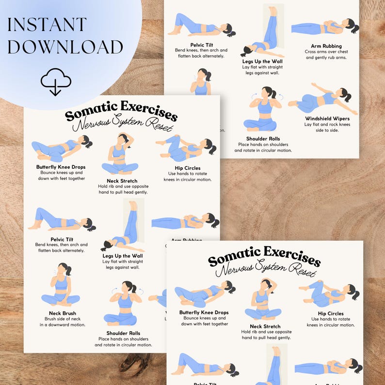 Somatic Exercises for Nervous System Regulation | Printable Workout for ...