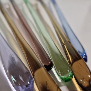 Set med 6 champagneflöjter, glasflöjtset, vintage barglas, toastglas med hållare