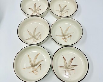 Cuencos Winfield Passion Flower Berry, juego de 6 - Porcelana moderna de mediados de siglo