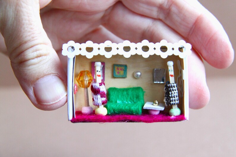 Matchbox Dollhouse Custom Made Miniature Diorama Art Tiny Art Etsy