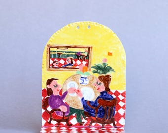 Altar de parede em cerâmica artesanal: Mesa de café francesa