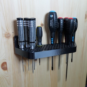 3D-gedruckter Schraubendreherhalter – 101 Sechskantlöcher für Transporter, Garage, Werkstatt