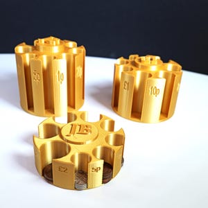 Gold coin holder with multiple compartments – 3d printed organizer