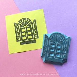 Raamstempel - Handgesneden rubberen stempel – Scrapbooking-stempel – Kaarten maken – DIY-briefpapier - Tijdschriftstempel - Druktechniek