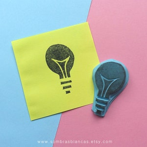 Glühbirne Stempel - Handgeschnitzter Stempel - Planer Stempel - Scrapbooking Stempel - Kartenherstellung - DIY Schreibwaren - Journal Stempel