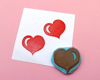 Heart Rubber Stamp - Hand Carved Rubber Stamp – Planner Stamp - Scrapbooking Stamp – Card Making – DIY Stationery - Journal Stamp