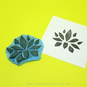Lotus Blume Stempel - Handgeschnitzter Stempel - Scrapbooking Stempel - Kartenherstellung - DIY Schreibwaren - Journal Stempel - Printmaking