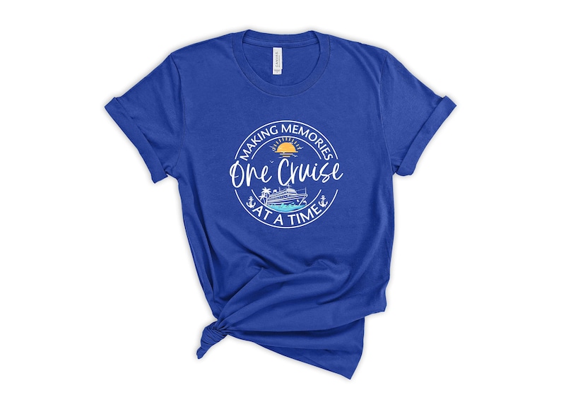 Chemise « Une croisière à la fois », chemise Adventures Await 2026, chemise croisière familiale, vacances aux Caraïbes, chemise voyage de groupe assortie image 5