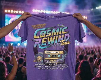 Guardians of the Galaxy Cosmic Rewind Tour png, Epcot Disney Trip Matching Tee, Cosmic Rewind Set List Shirt
