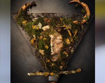 Taurus Zodiac Light Sculpture – Handmade Wall Decor, Earth Element Art, Illuminated Astrology Piece