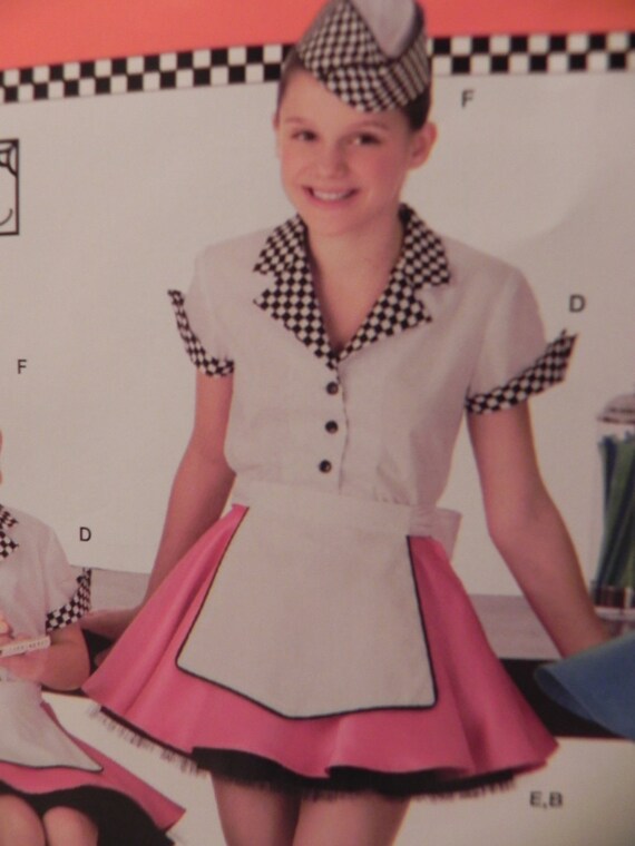 Items similar to 50's Style Car Hop Costume. Sizes 3 to 8, on Etsy