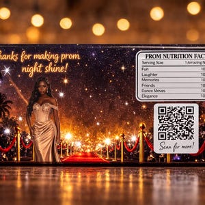 Bar Code For Prom Hollywood Glam Prom Send-off Templates | Chip Bags, Labels, Wrappers ...
