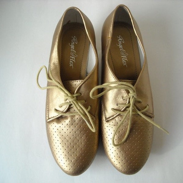 Vintage Gold Hue Heel Shoes 9
