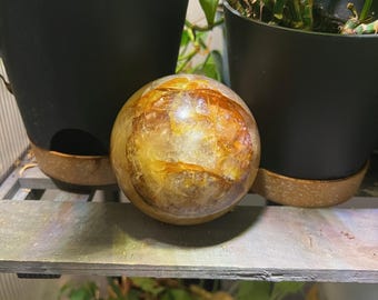 Sphère de quartz Golden Guérisseur – Boule de cristal naturel, spécimen minéral de collection, décoration de méditation