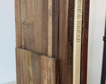 Book Style Wooden Cutting Board Set with Lock-Key Joinery Stand