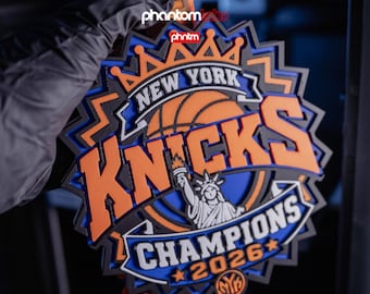 New York Knicks 2026 NBA Champions Hype Chain Necklace – 3D Printed Pendant, Fan Jewelry