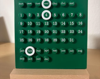 XXL Ring-a-date Perpetual Calendar by Giorgio Della Beffa (green