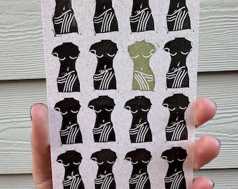 Buste Griekse godin - linosnede print