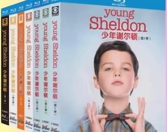 Blu-ray TV Series Young Sheldon The Complete Series Seasons 1-7 - 14 Discs New Sealed Box Set