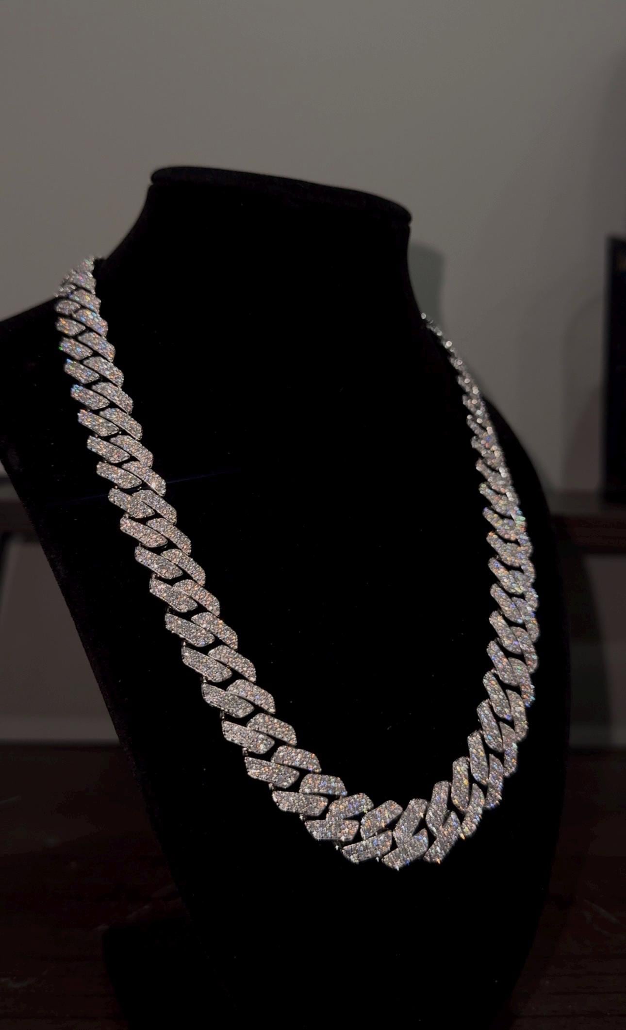 Moissanite cuban chain - Etsy 日本