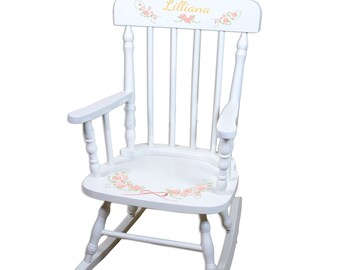 Kids Furniture Room Decor Rocking Chairs Personalized Blue