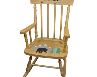 Home Living Kids Furniture Personalized Mountain Bear Natural