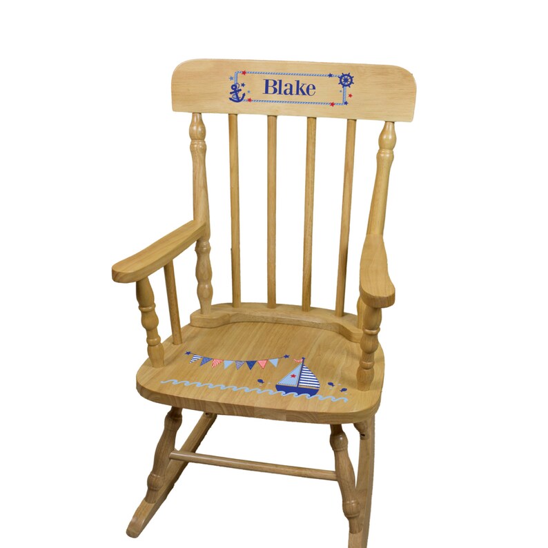personalized wooden rocking chair for toddlers