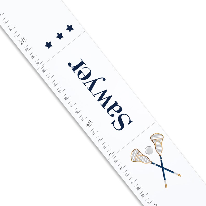 Personalized Lacrosse Stick Growth Chart Custom Lacross La