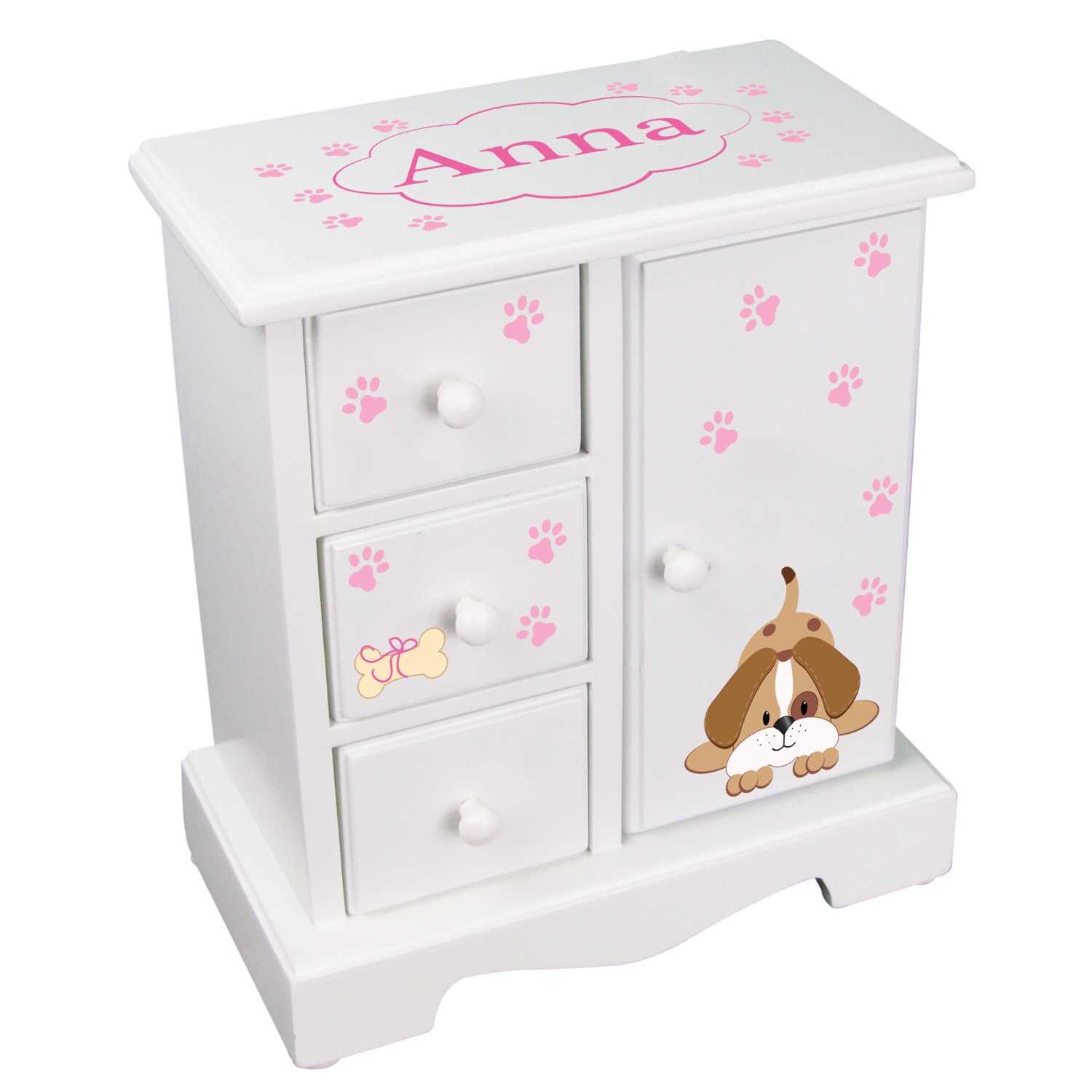 Personalized Puppy Dog Jewelry Box with dogs Jewelry Armoire Etsy