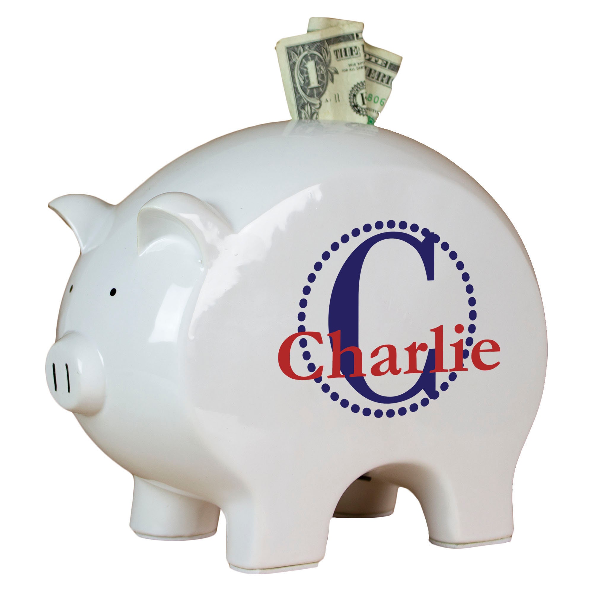 initial piggy bank