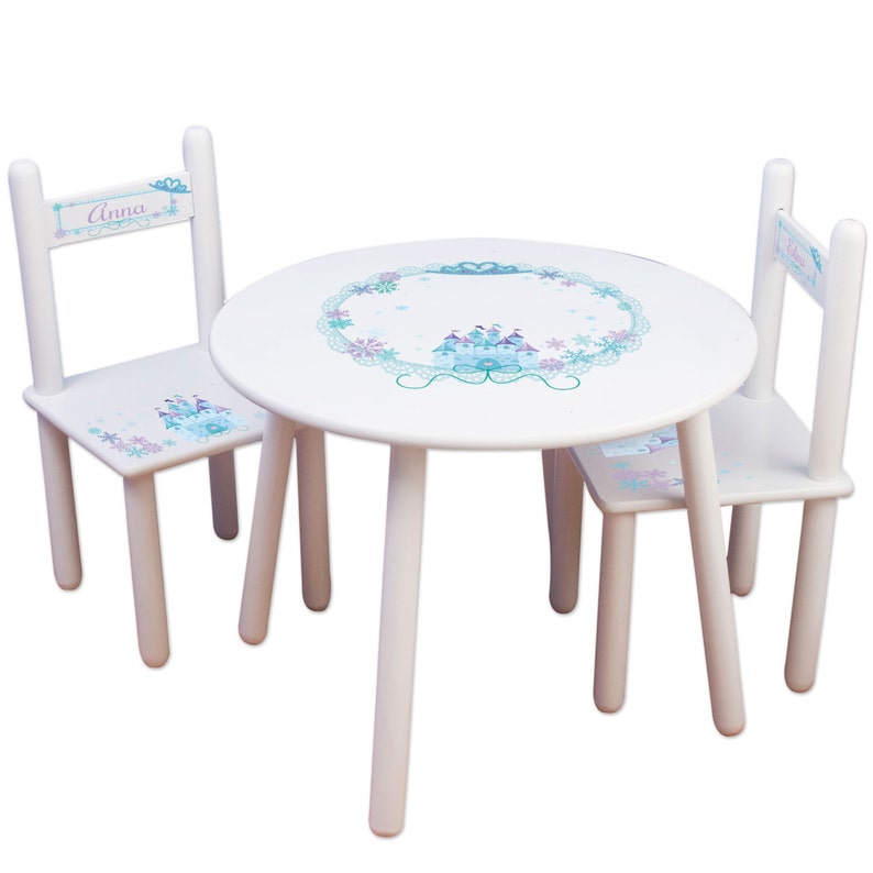 Girls Princess Table Chair Set Kids Furniture Childs Image 0