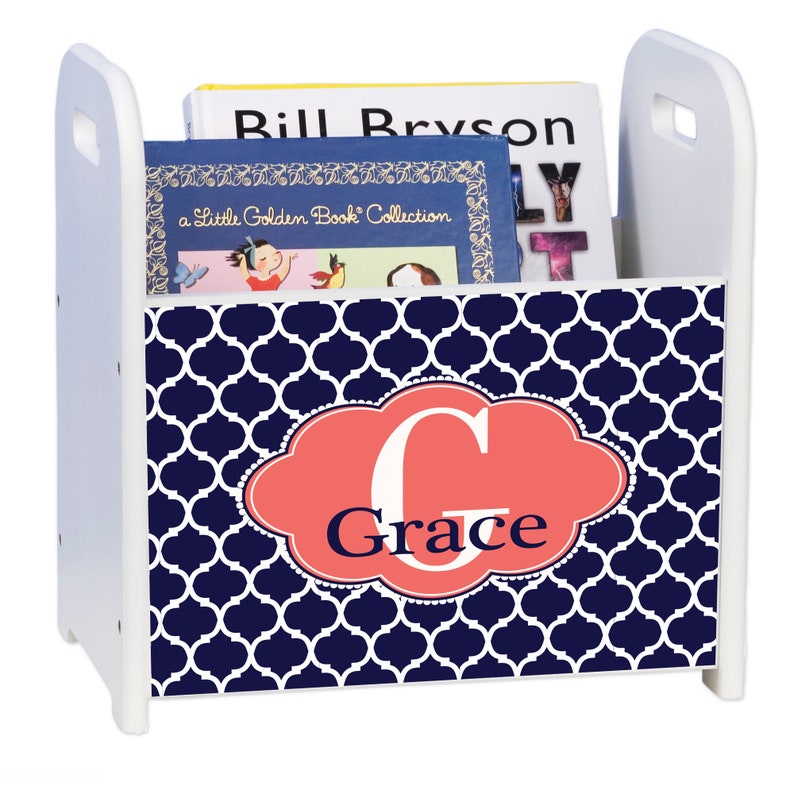 Mybambino Personalized Childs Book Storage Magazine Rack Bin
